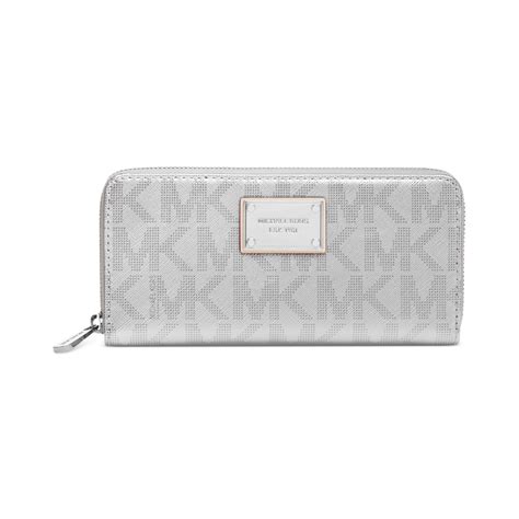 michael kors silver metallic wallet|michael kors wallets clearance.